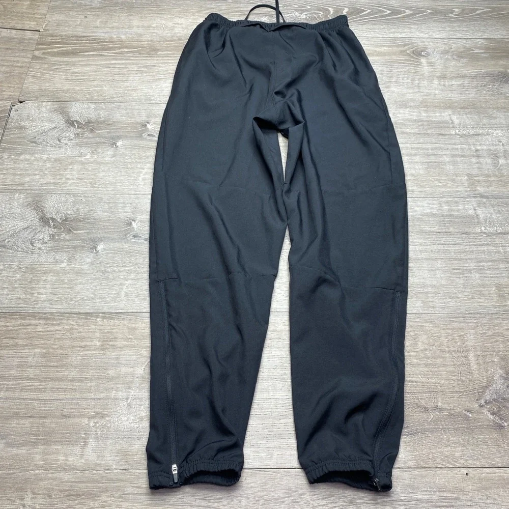 Nike‎ Dri-FIT Track Pants Mens Medium Black Polyester Joggers Ankle Zip Athletic